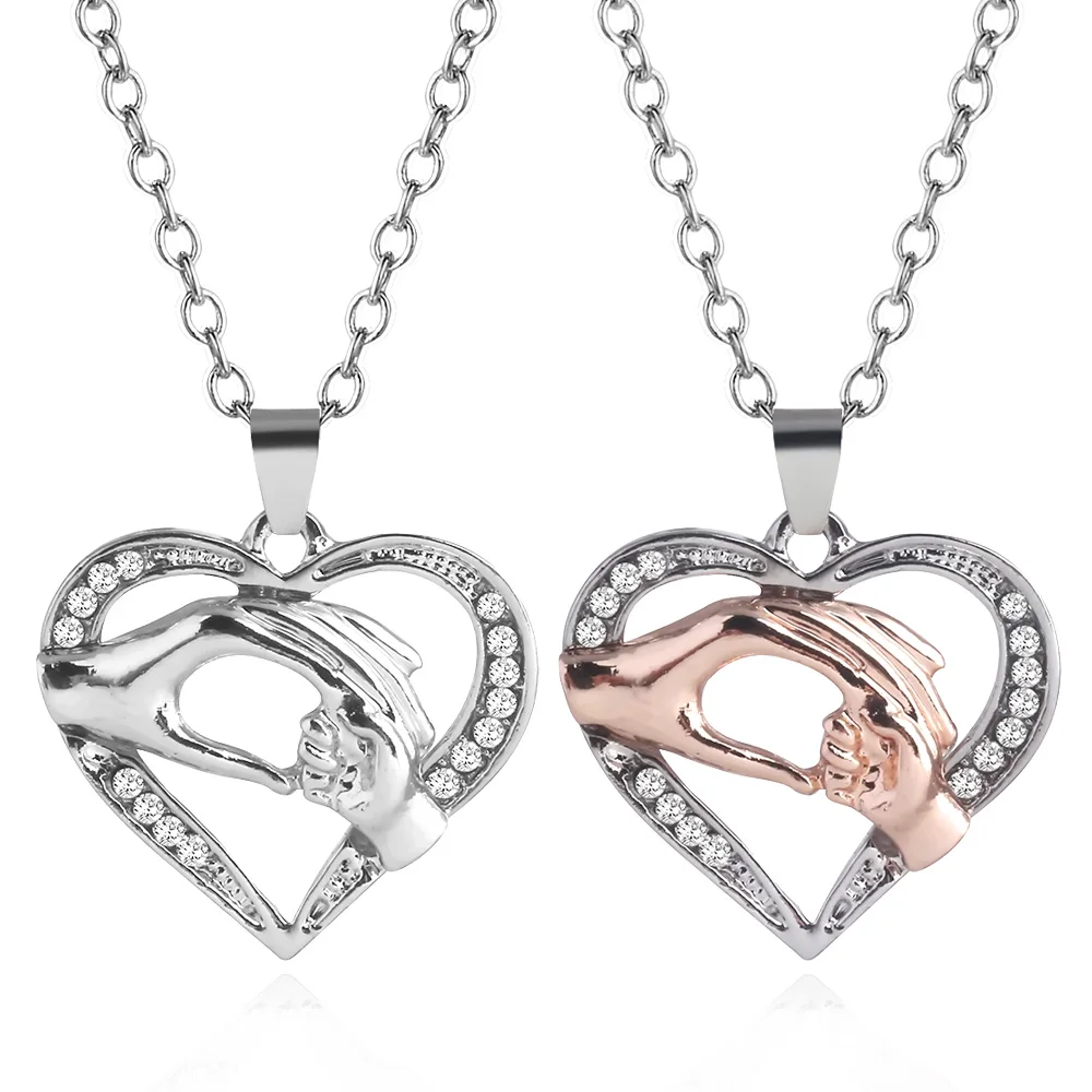 mom bear Mother and Child Hand In Hand Necklace Gift Two Colors Heart Shape White Crystal Choker Exquisite and lovely jewelry
mom bear Mother and Child Hand In Hand Necklace Gift Two Colors Heart Shape White Crystal Choker Exquisite and lovely jewelry