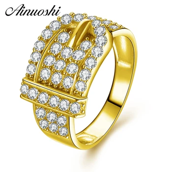 AINUOSHI 14K Solid Yellow Gold Cluster Ring Pave Setting SONA Diamond CZ Wide Band Buckle Wedding Engagement Fashion Women Ring
AINUOSHI 14K Solid Yellow Gold Cluster Ring Pave Setting SONA Diamond CZ Wide Band Buckle Wedding Engagement Fashion Women Ring