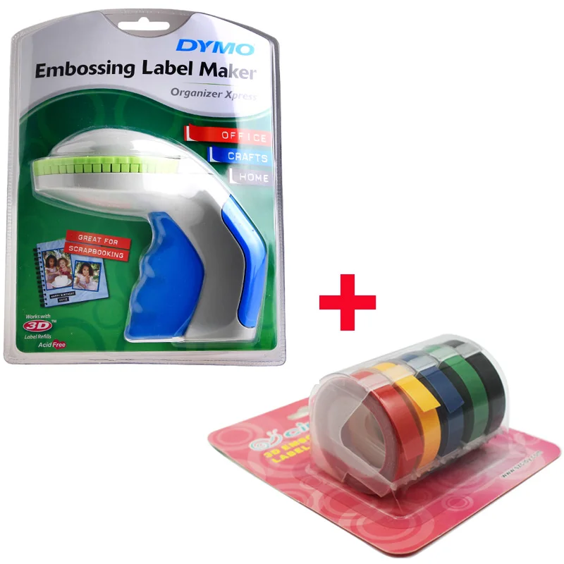 Combination of Machine and Ribbon Dymo 12965 Manual Label Maker Diy Embossing Label Printers for 9mm 3D Embossing Label Tapes
Combination of Machine and Ribbon Dymo 12965 Manual Label Maker Diy Embossing Label Printers for 9mm 3D Embossing Label Tapes