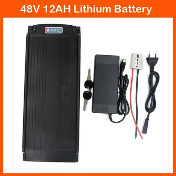 500W 48V 12AH Rear rack Lithiun ion 18650 battery 48 V Electric Bike Battery akku with Tail light 15A BMS 54.6V 2A charger
500W 48V 12AH Rear rack Lithiun ion 18650 battery 48 V Electric Bike Battery akku with Tail light 15A BMS 54.6V 2A charger