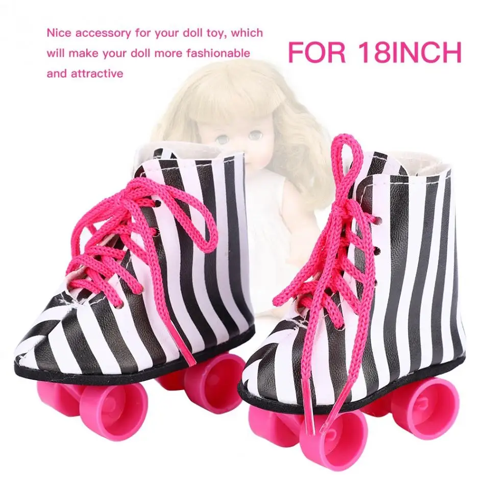 Fashionable Doll Toy Accessories Doll Roller Skate Shoes for 18inch Baby Doll#K9
