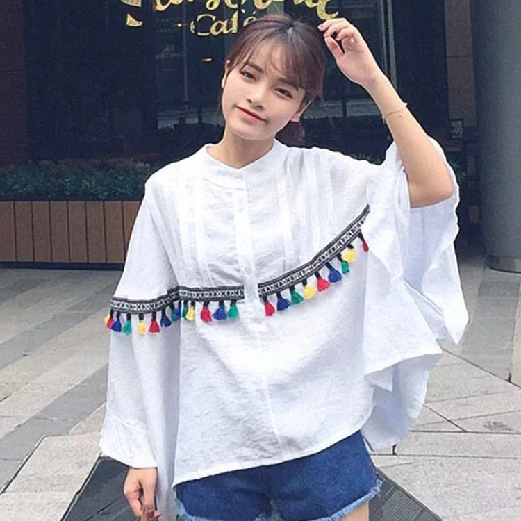 4.5cm Lace Pom Pom Trim - Embroidered Tassel Ribbon for Sewing 12