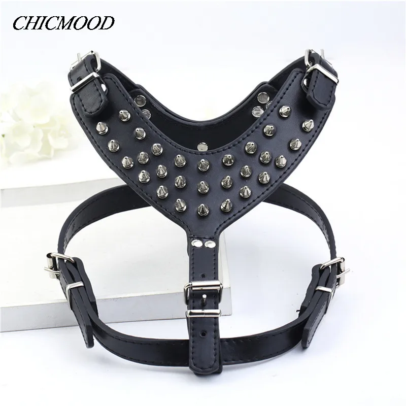 PU Leather Spiked Studded Dog Harness Pet Pitbull Adjustable Harness Collar For Medium Large Dogs Boxer Bull Terrier
PU Leather Spiked Studded Dog Harness Pet Pitbull Adjustable Harness Collar For Medium Large Dogs Boxer Bull Terrier
