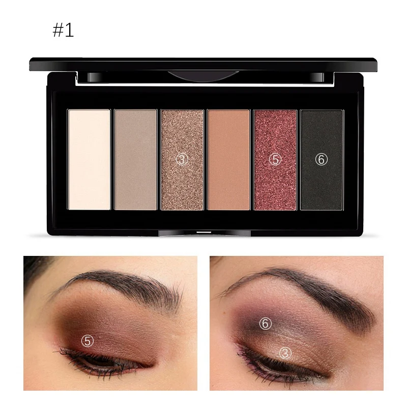 Matte Shimmer Eyeshadow Palette Glitter 6 Colors Smoky Makeup Set with Mirror maquiagem
Matte Shimmer Eyeshadow Palette Glitter 6 Colors Smoky Makeup Set with Mirror maquiagem
