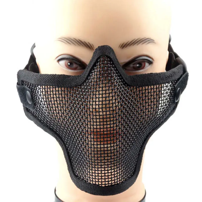 Stylish High Quality Unisex Outdoor Hiking Mask Paintball Airsoft Metal Mesh Half Face Mask
Stylish High Quality Unisex Outdoor Hiking Mask Paintball Airsoft Metal Mesh Half Face Mask