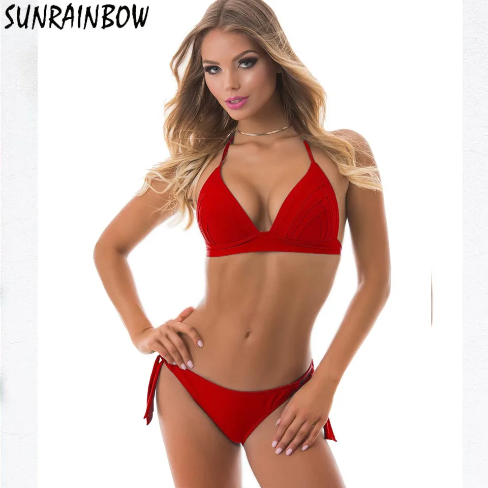 SUNRAINBOW Bikinis 2019 Women Swimsuit New Summer Solid Swim Top Bathing Suit Padded Sexy Swimwear Bikini Brazilian Biquini
SUNRAINBOW Bikinis 2019 Women Swimsuit New Summer Solid Swim Top Bathing Suit Padded Sexy Swimwear Bikini Brazilian Biquini
