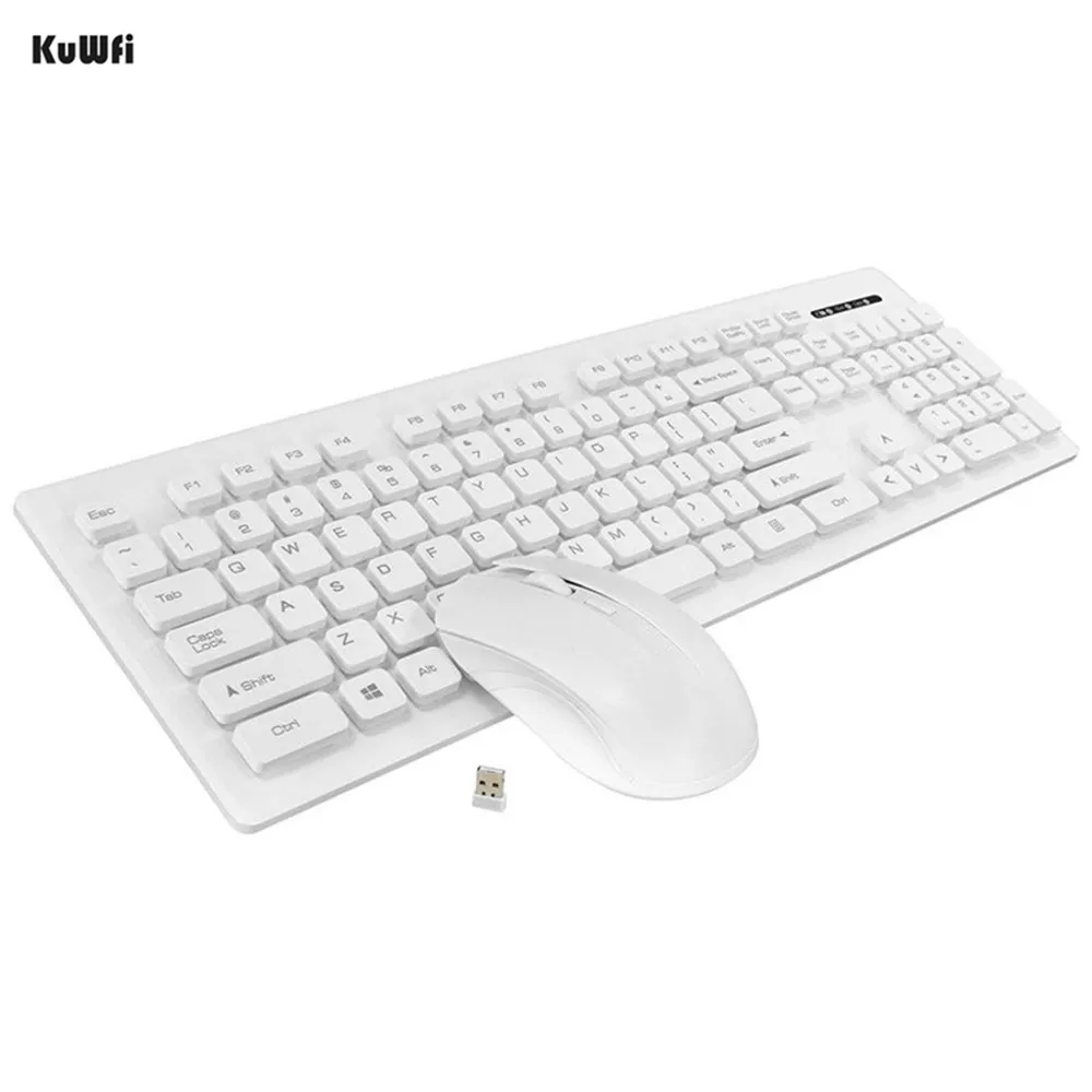 KuWfi Ultra Slim Wireless Keyboard 2.4Ghz Keyboard and Mouse Combos For Desktop Laptop PC Computer Keyboard Set
KuWfi Ultra Slim Wireless Keyboard 2.4Ghz Keyboard and Mouse Combos For Desktop Laptop PC Computer Keyboard Set