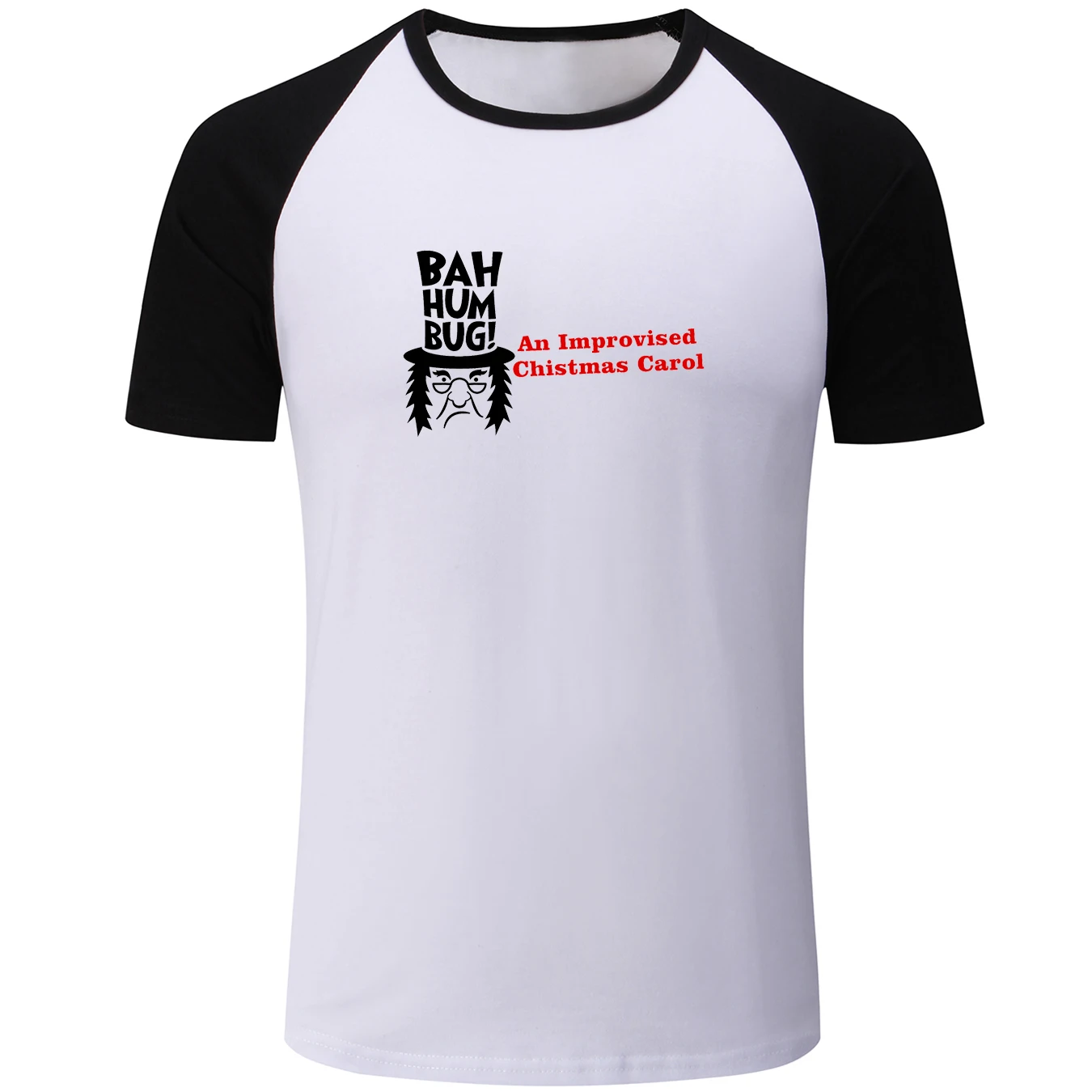 iDzn Fashion BAH HUMBUG An Improvised Christmas Carol Print Casual Men's T shirt Summer Cotton Funny Male Short Sleeve Tee Tops | Мужская