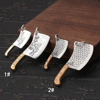 S925 Sterling Silver Retro Thai Silver Delicate Kitchen Knife Pendant Men Women Personality Fashion Frosted Pendant
S925 Sterling Silver Retro Thai Silver Delicate Kitchen Knife Pendant Men Women Personality Fashion Frosted Pendant
