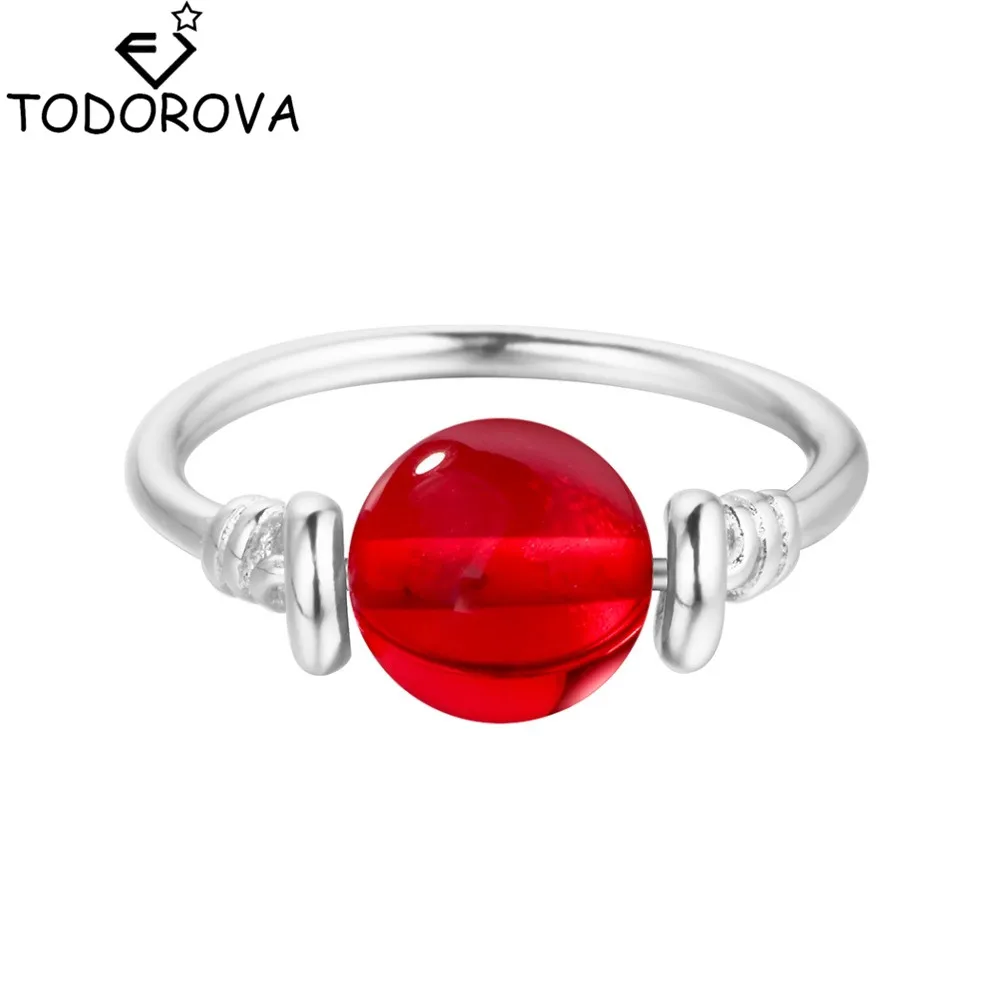 Todorova Silver Color Red Can Turn Bead Rings for Women Handmade Jewelry Bijoux Femme High Quality
Todorova Silver Color Red Can Turn Bead Rings for Women Handmade Jewelry Bijoux Femme High Quality