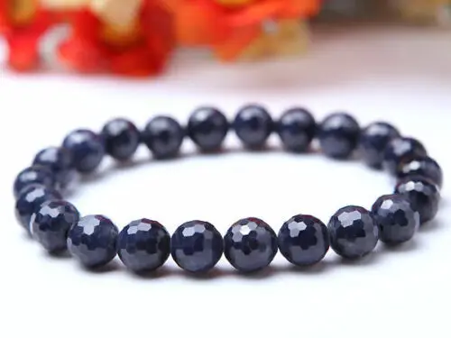 Natural Blue Sapphire Gemstone Women Man Bracelets Crystal Stretch Cut Faceted Round Beads Bracelet 8mm Powerful Rare Stone AAAA
Natural Blue Sapphire Gemstone Women Man Bracelets Crystal Stretch Cut Faceted Round Beads Bracelet 8mm Powerful Rare Stone AAAA