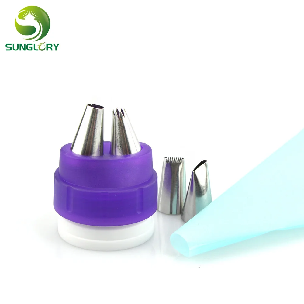 Tip2 Decorating Duo Tip Coupler Set 6PCS Double Tip Set Pastry Duo Coupler Icing Piping Nozzle Pipe Two Designs At The Same Time
Tip2 Decorating Duo Tip Coupler Set 6PCS Double Tip Set Pastry Duo Coupler Icing Piping Nozzle Pipe Two Designs At The Same Time