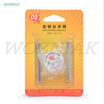 100m Golden Molybdenum Wire Handle Wire drawing for iphone LCD screen Separator cutting line diamond wire Stainless steel tool
100m Golden Molybdenum Wire Handle Wire drawing for iphone LCD screen Separator cutting line diamond wire Stainless steel tool