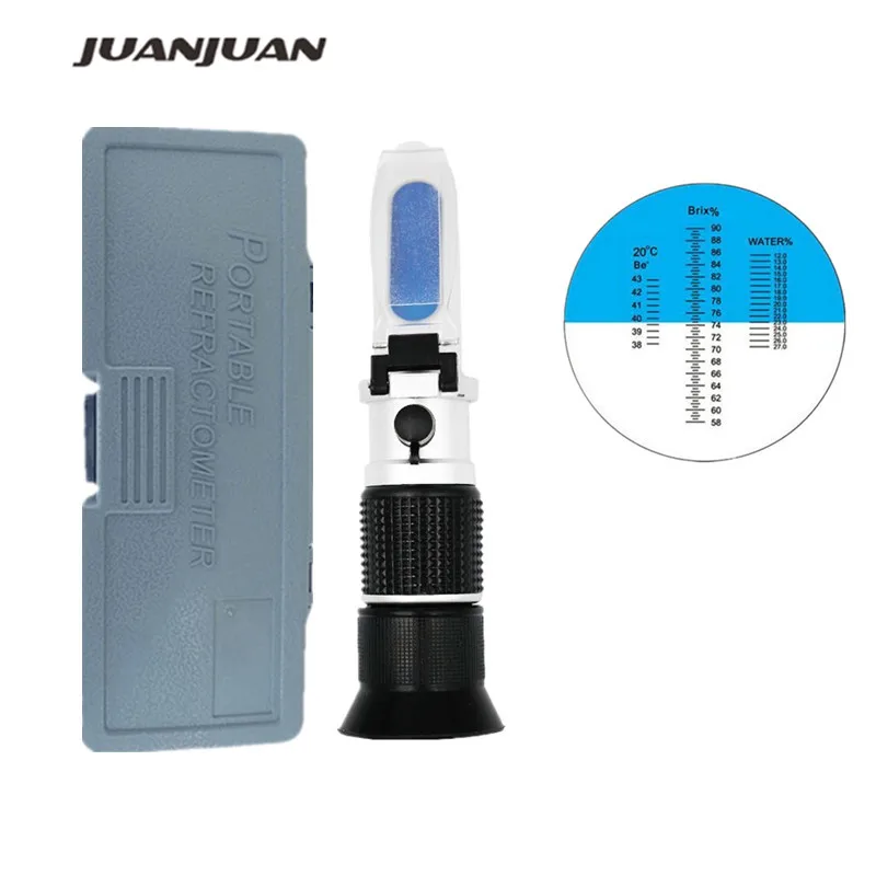 RHB-90ATC 58-90% brix sugar baume water content tester beekeeper Honey Hand held honey Refractometer 20%off 
RHB-90ATC 58-90% brix sugar baume water content tester beekeeper Honey Hand held honey Refractometer 20%off