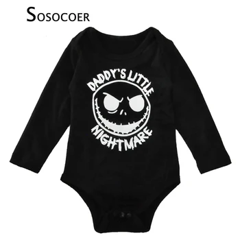 SOSOCOER Halloween Skull Baby Romper Newborn Clothes Letter Daddy's Little Nightmare Boy Girl Jumpsuit Autumn Infant Rompers
SOSOCOER Halloween Skull Baby Romper Newborn Clothes Letter Daddy's Little Nightmare Boy Girl Jumpsuit Autumn Infant Rompers