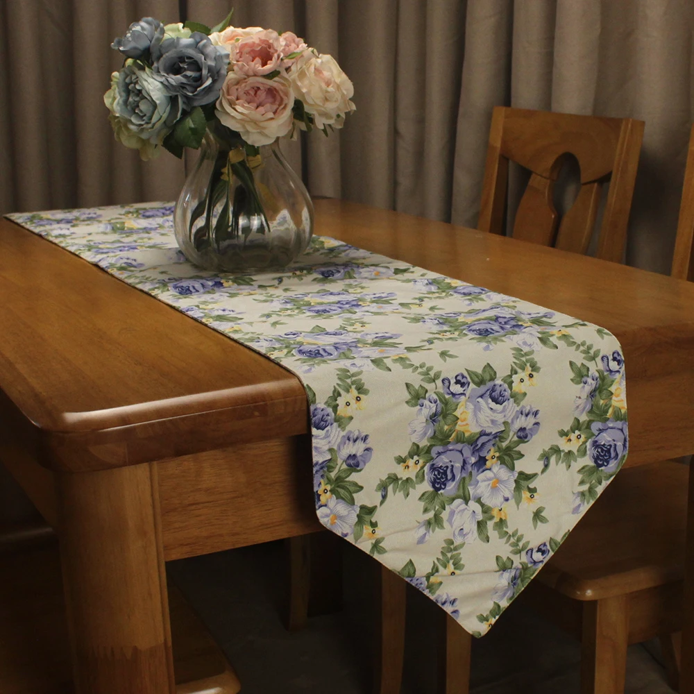 CURCYA Blue Roses Printed Beige White Table Runners Thick Double Layers 100% Cotton Tea Table Runner
CURCYA Blue Roses Printed Beige White Table Runners Thick Double Layers 100% Cotton Tea Table Runner