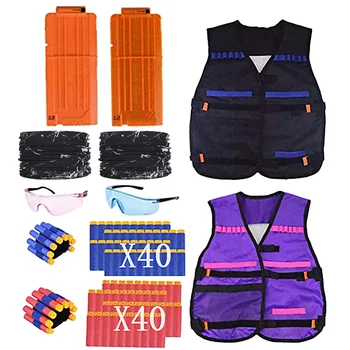 Besegad 2 Sets Tactical Kits with Glasses Quick Reload Clip Wristbands Mask Refill Darts for Nerf Gun Shooting Game
Besegad 2 Sets Tactical Kits with Glasses Quick Reload Clip Wristbands Mask Refill Darts for Nerf Gun Shooting Game
