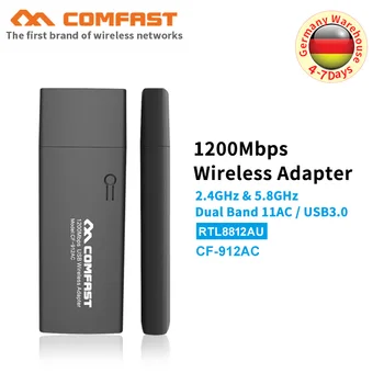 

COMFAST CF-912AC 1200Mbps 802.11AC laptop Dual Band 5Ghz pc network card USB 3.0 Wireless/WiFi AC gigabit Adapter Dongle Adaptor