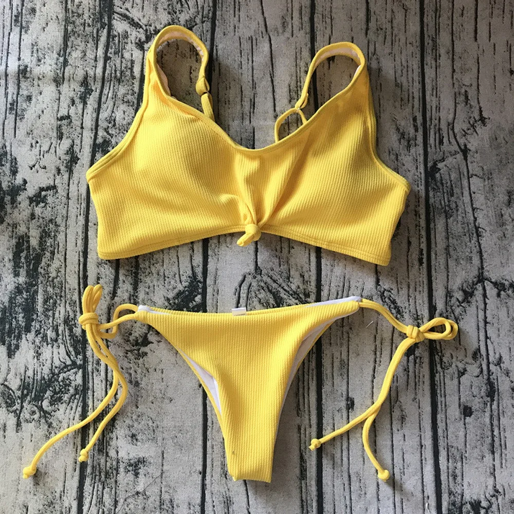 Summer Bikini Solid Swimsuit Women Bandage Bikini Set Off Shoulder Swimwear Lace up Bathing suit Sexy Push up Bathers Biquini
Summer Bikini Solid Swimsuit Women Bandage Bikini Set Off Shoulder Swimwear Lace up Bathing suit Sexy Push up Bathers Biquini
