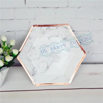 32pcs Foil Rose Hexagon Marble Plates Geometric Tribal Birthday Decorations Bridal Shower Baby Shower Graduation Tableware
32pcs Foil Rose Hexagon Marble Plates Geometric Tribal Birthday Decorations Bridal Shower Baby Shower Graduation Tableware