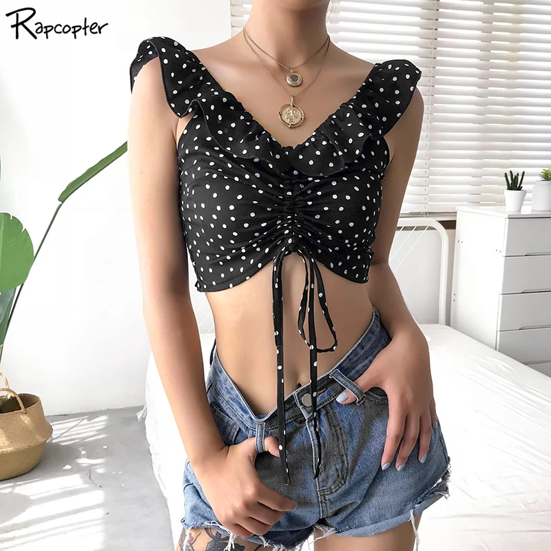 Rapcopter Polka Dot Printed Sleeveless Summer T-Shirts Lace-up Backless Elegant Chiffon Butterfly Sleeve Women Casual Tee Shirt
Rapcopter Polka Dot Printed Sleeveless Summer T-Shirts Lace-up Backless Elegant Chiffon Butterfly Sleeve Women Casual Tee Shirt