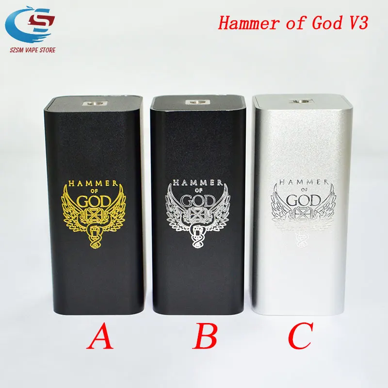Hot Hammer of God V3 box vape aluminum Material fit 4pcs 18650 battery Vaporizer Box mechanical mod fit 510 thread RDA Atomizer
Hot Hammer of God V3 box vape aluminum Material fit 4pcs 18650 battery Vaporizer Box mechanical mod fit 510 thread RDA Atomizer