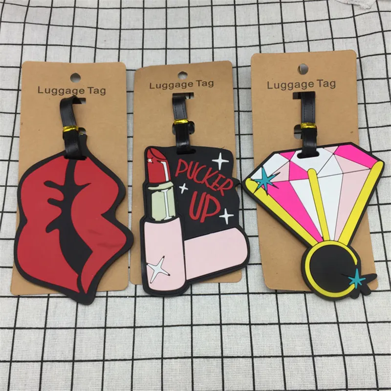 Travel Accessories Lips Lipstick Luggage Tags Masonr Cartoon Silica Gel Suitcase ID Addres Holder Baggage Boarding Portable Labe
Travel Accessories Lips Lipstick Luggage Tags Masonr Cartoon Silica Gel Suitcase ID Addres Holder Baggage Boarding Portable Labe