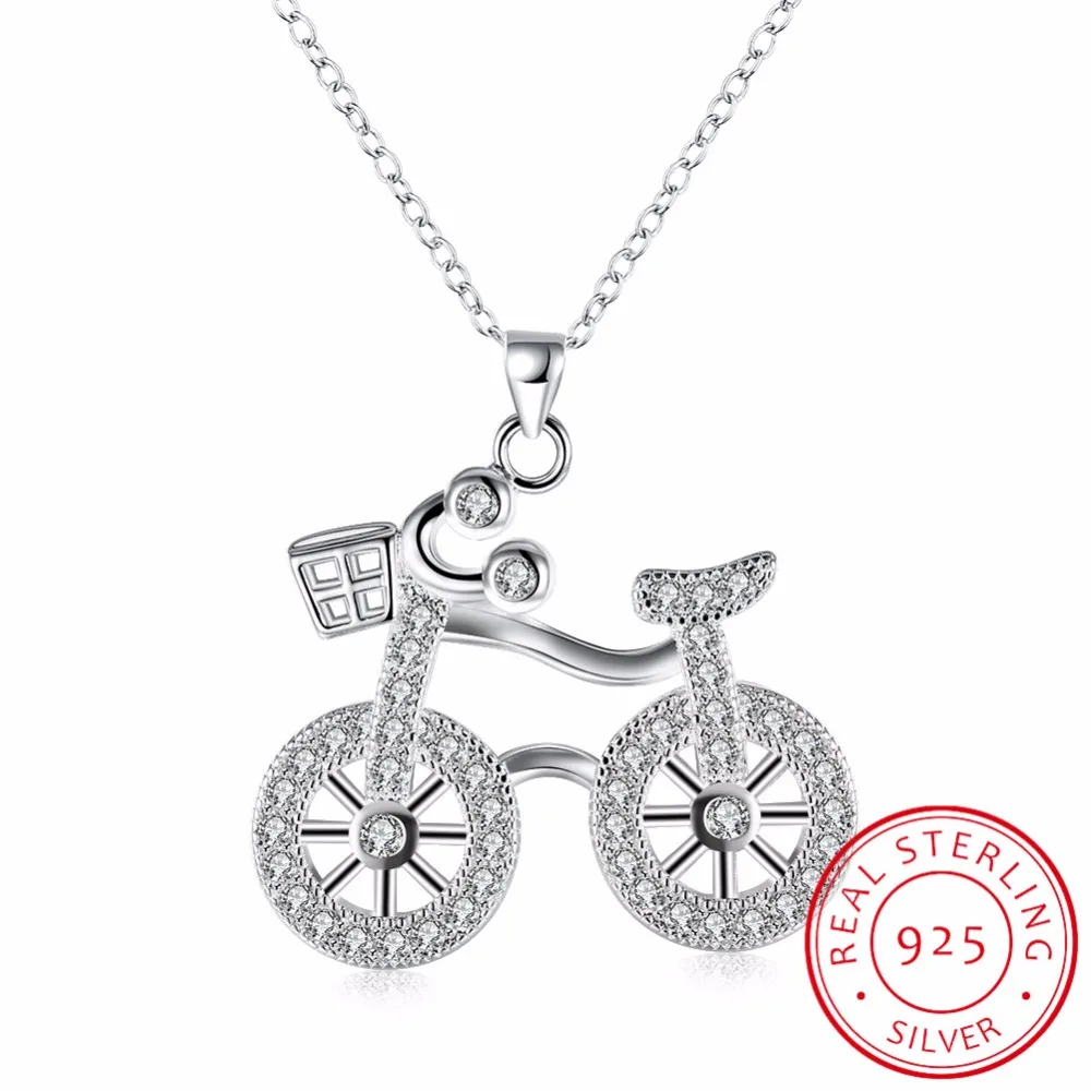 LEKANI Real. 925 Sterling Silver bicycle cycle Necklace Pendant Bike with clear Round CZ AAA+ Rolo Chain Sterling-Silver-Jewelry
LEKANI Real. 925 Sterling Silver bicycle cycle Necklace Pendant Bike with clear Round CZ AAA+ Rolo Chain Sterling-Silver-Jewelry