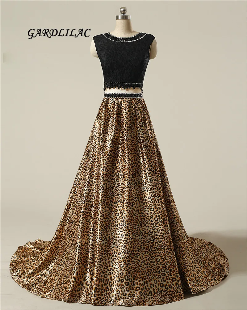 New Two Piece Long Prom Dresses Leopard grain 2 Piece Evening Prom Gowns Crystal Beads Wedding Party Gown
New Two Piece Long Prom Dresses Leopard grain 2 Piece Evening Prom Gowns Crystal Beads Wedding Party Gown