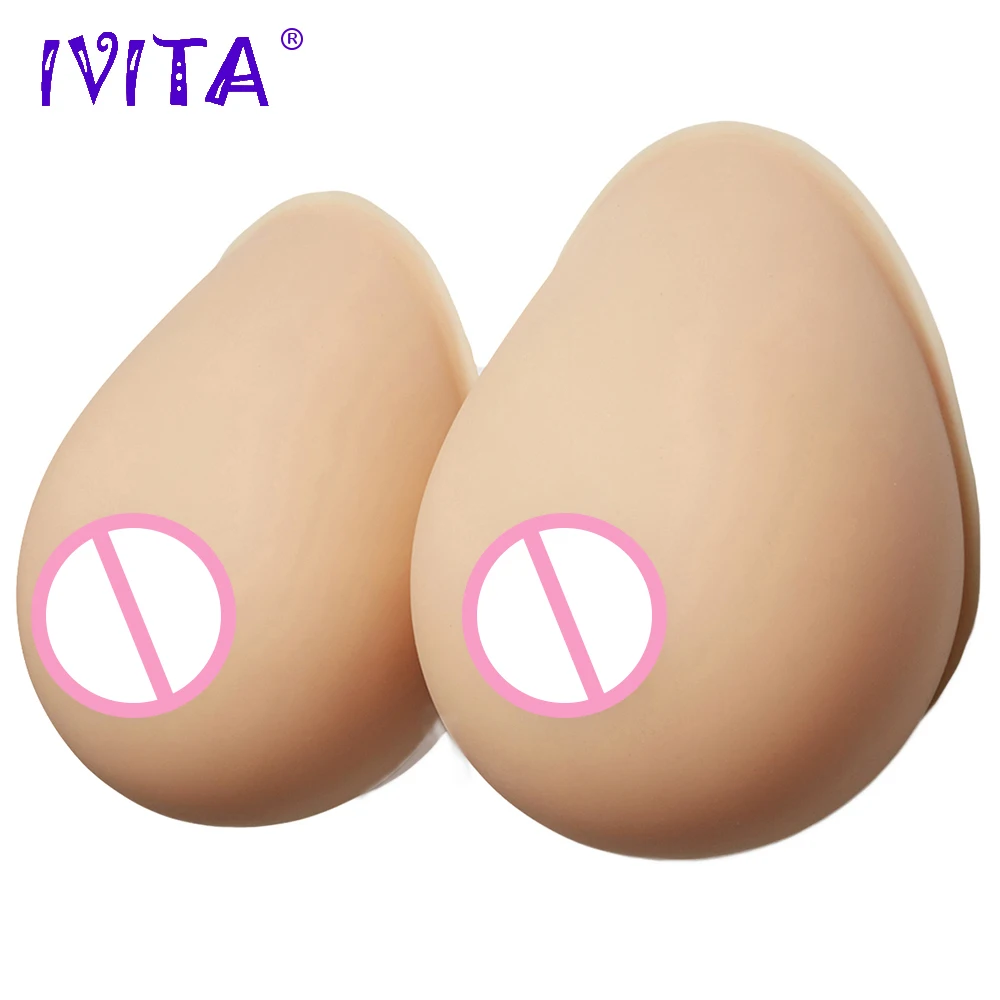 

IVITA 1000g/Pair Beige Realistic Silicone Breast Forms Fake Boobs False Breasts Mastectomy Crossdresser Shemale Bra Drag Queen