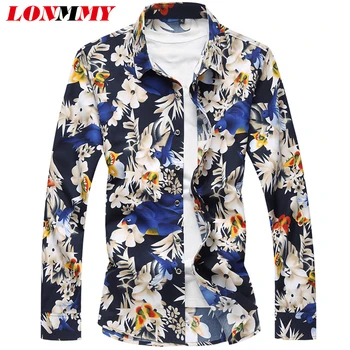 LONMMY Plus size M-7XL flower men shirts Full sleeves Floral blouse mens clothing Slim fit Casual mens dress shirts 2018 Autumn
LONMMY Plus size M-7XL flower men shirts Full sleeves Floral blouse mens clothing Slim fit Casual mens dress shirts 2018 Autumn