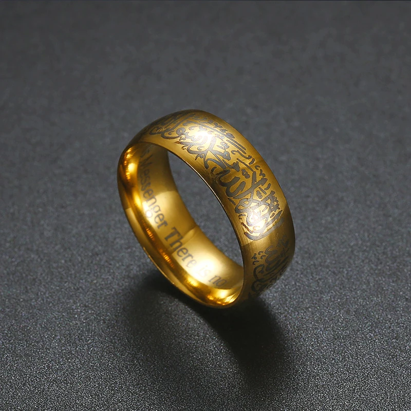 Size 6-10 8MM Stainless Steel Allah Ring For Man Women Jewelry Titanium Steel Islamic Teach Muslim Ring Male Religious Jewelry
Size 6-10 8MM Stainless Steel Allah Ring For Man Women Jewelry Titanium Steel Islamic Teach Muslim Ring Male Religious Jewelry