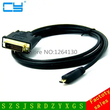 6FT 1.8M Micro HDMI Male to DVI DVI-D 24+1 Male Cable Cord for EVO Asus T100TA ME302C and Other
6FT 1.8M Micro HDMI Male to DVI DVI-D 24+1 Male Cable Cord for EVO Asus T100TA ME302C and Other