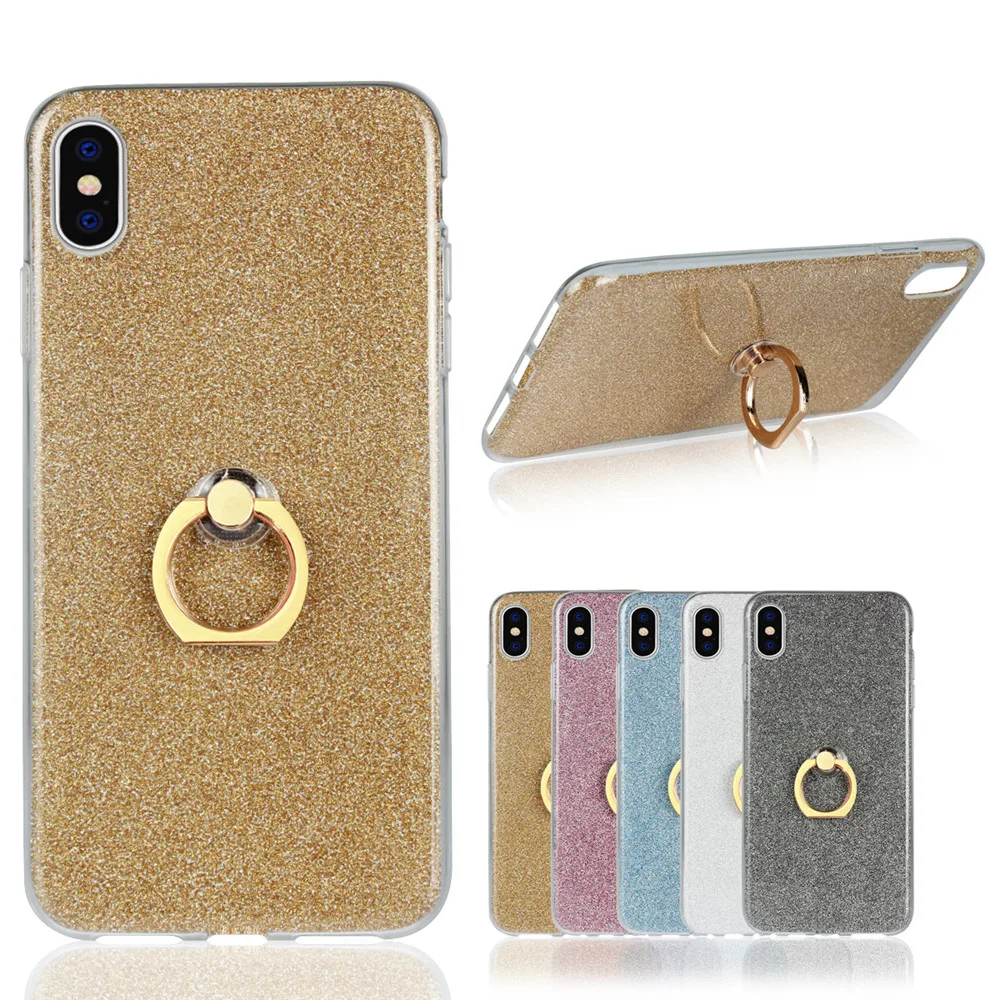 Case For iPhone X XR XS MAX Glitter Bling Case Finger Ring Holder Back Cover Capa TPU Silicone For iPhone 4 5 5c SE 6s 7 8 plus
Case For iPhone X XR XS MAX Glitter Bling Case Finger Ring Holder Back Cover Capa TPU Silicone For iPhone 4 5 5c SE 6s 7 8 plus