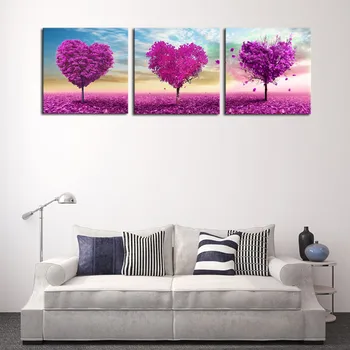Unframed 3 Panels Canvas Painting Purple Loving Heart Trees Art Cheap Picture Home Decor On Canvas Modern Wall Prints Artworks
Unframed 3 Panels Canvas Painting Purple Loving Heart Trees Art Cheap Picture Home Decor On Canvas Modern Wall Prints Artworks