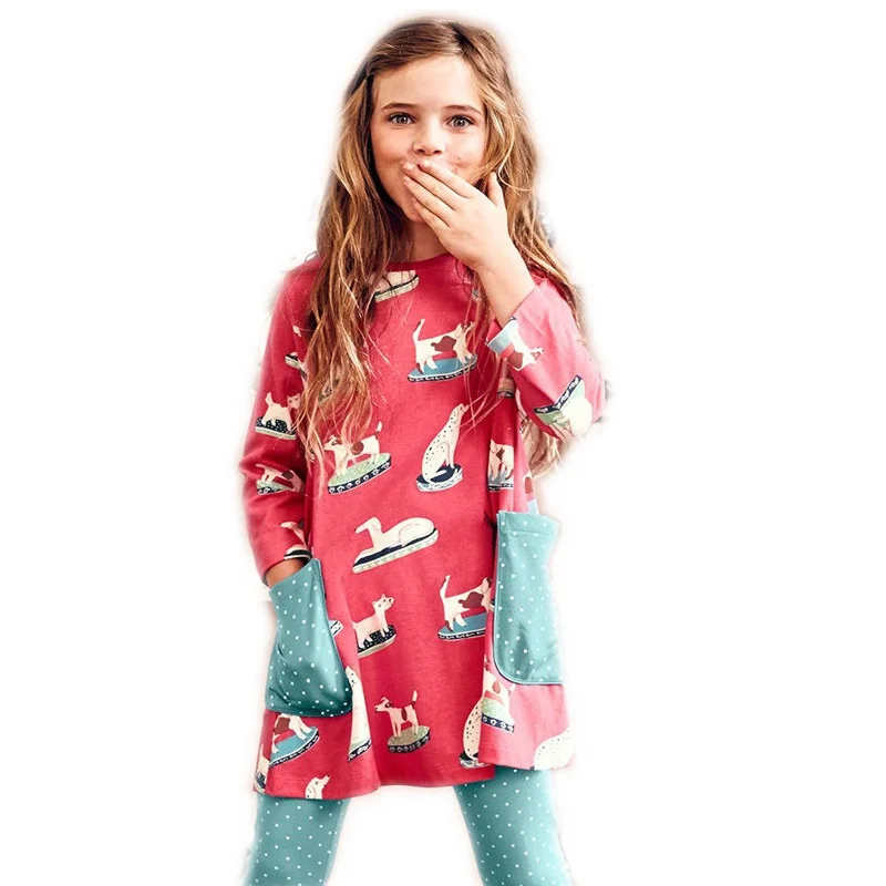 2-7 Years Girls Long Sleeve Dress Spring Autumn 100% Cotton Cute Dog Printing Casual Dresses Kids Clothing KF612
2-7 Years Girls Long Sleeve Dress Spring Autumn 100% Cotton Cute Dog Printing Casual Dresses Kids Clothing KF612