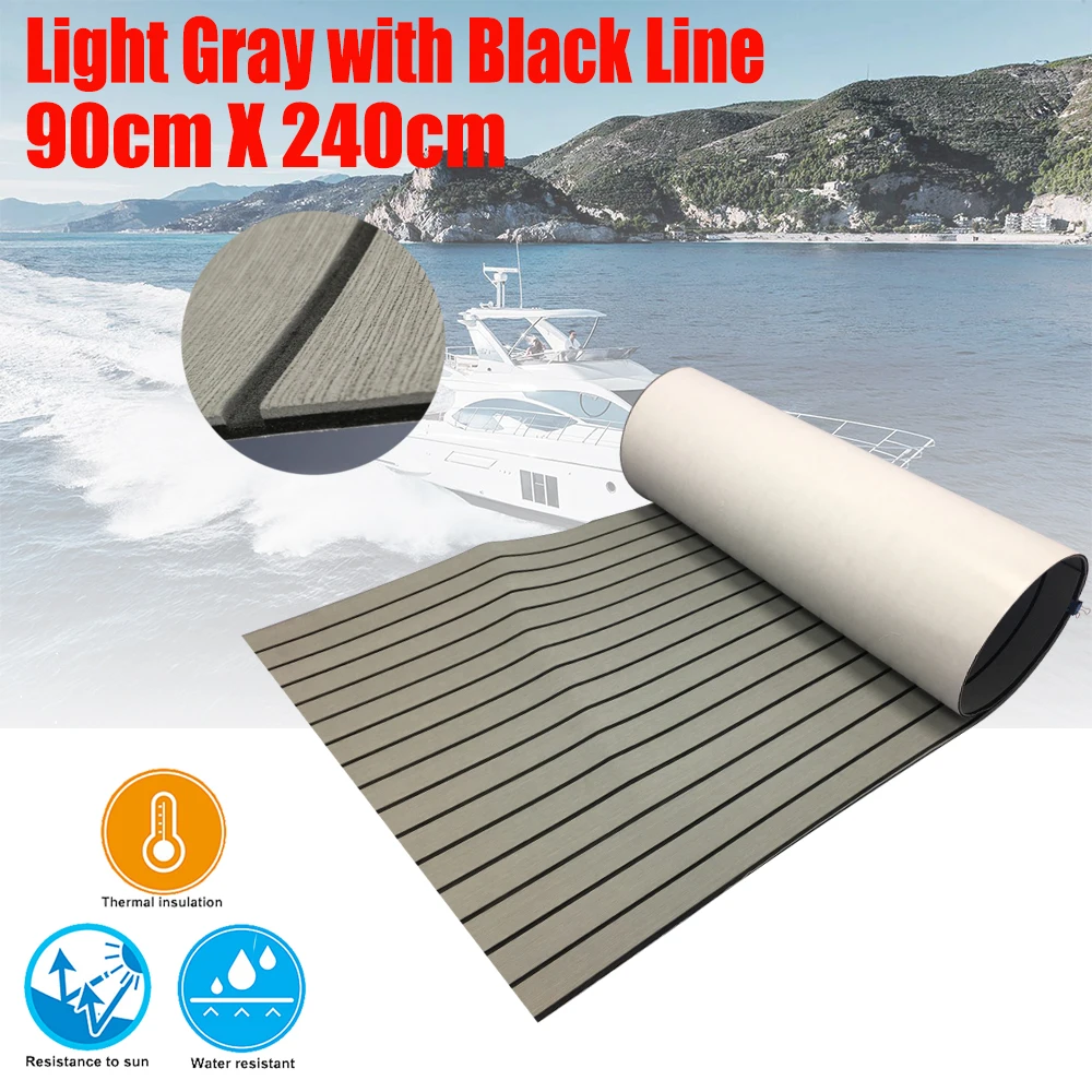 EVA Teak Decking Sheet For Boat Yacht Marine Flooring Carpet With Adhesive Gule 90cmX240cm Light Grey In Black Boat Accessories
EVA Teak Decking Sheet For Boat Yacht Marine Flooring Carpet With Adhesive Gule 90cmX240cm Light Grey In Black Boat Accessories