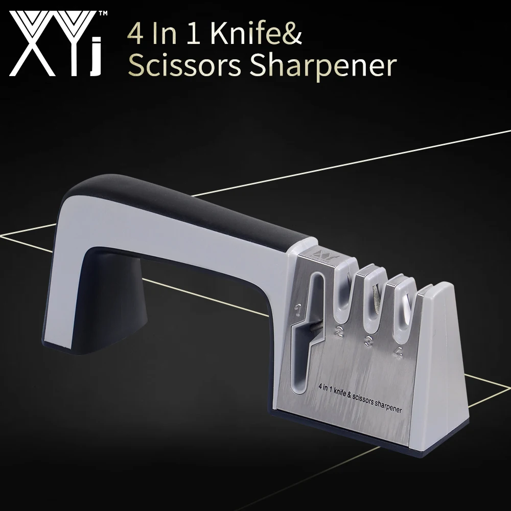 

XYj 4 in 1 Kitchen Knife Sharpener For Scissor Kitchen Knives Professional Sharpening Stone Household Tools Kitchen Gadgets