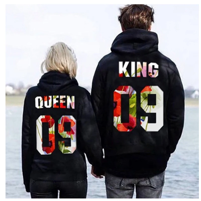 King 09 And Queen 09 Letter Print Couple Lovers Hoodies Multi Colors Matching Pullovers Casual Mens Womens Hooded Sweatshirts
King 09 And Queen 09 Letter Print Couple Lovers Hoodies Multi Colors Matching Pullovers Casual Mens Womens Hooded Sweatshirts