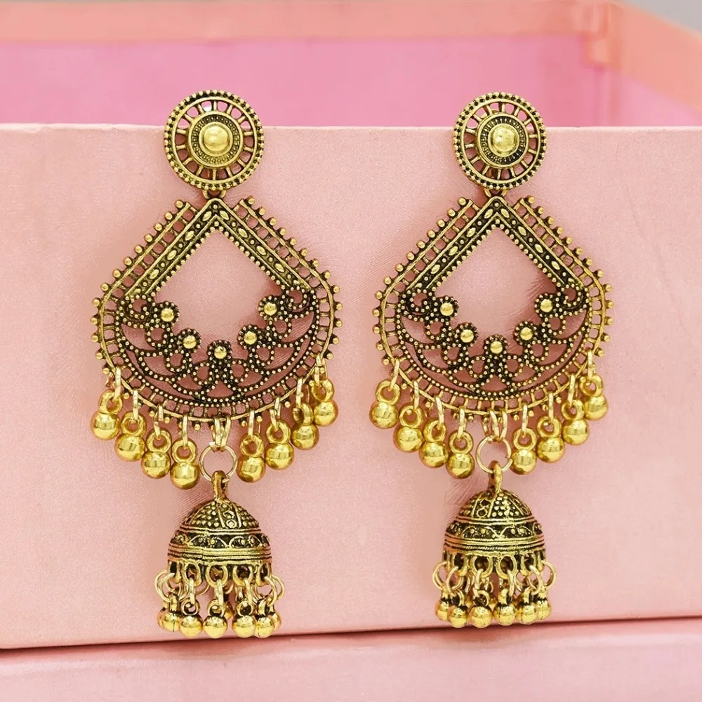 Indian Statement Charming Vintage Tassel Bell Drop Earrings Gold Silver Turkey Ethnic Boho Earrings Woman Afghan Indian Jewelry
Indian Statement Charming Vintage Tassel Bell Drop Earrings Gold Silver Turkey Ethnic Boho Earrings Woman Afghan Indian Jewelry