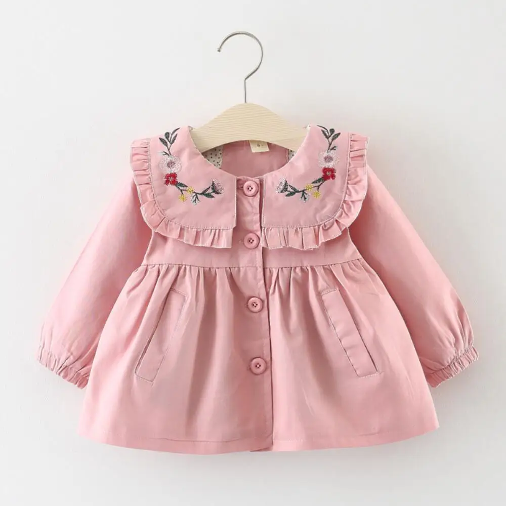 Baby Girls Trench Coats Autumn For Fashion Embroide Kids Clothes Cotton Long Sleeve Toddler Children Outerwear Girl Windbreaker
Baby Girls Trench Coats Autumn For Fashion Embroide Kids Clothes Cotton Long Sleeve Toddler Children Outerwear Girl Windbreaker