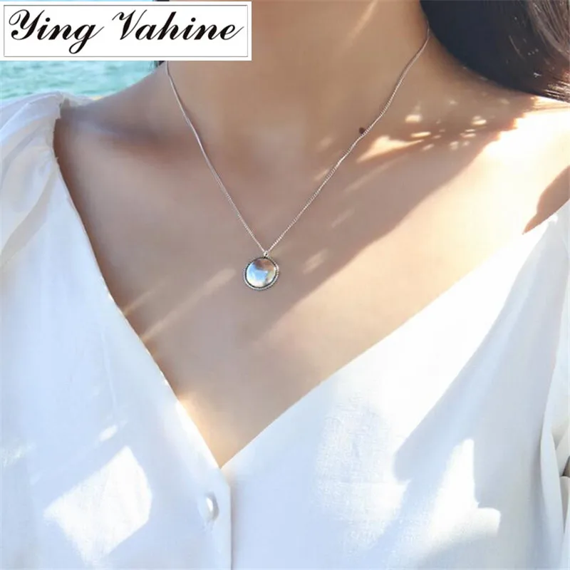 Real Silver 925 Jewelry Twisted Side with Round Plate Pendant Necklace for Women collares mujer
Real Silver 925 Jewelry Twisted Side with Round Plate Pendant Necklace for Women collares mujer