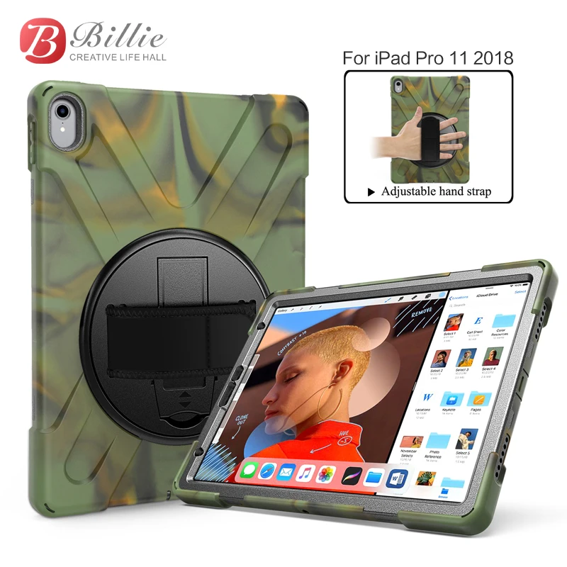 For iPad Pro 11 2018 Tablet Case Cover Silicone+PC Kickstand Hard Case With Wrist + Shoulder Strap case for ipad pro 11'' A1980
For iPad Pro 11 2018 Tablet Case Cover Silicone+PC Kickstand Hard Case With Wrist + Shoulder Strap case for ipad pro 11'' A1980
