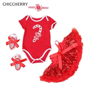 Christmas Candy Canes Red Bodysuit Lace Tutu Sequins Skirt Headband Shoes Newborn Baby Girl Clothes Sets Baby Christmas Outfits
Christmas Candy Canes Red Bodysuit Lace Tutu Sequins Skirt Headband Shoes Newborn Baby Girl Clothes Sets Baby Christmas Outfits