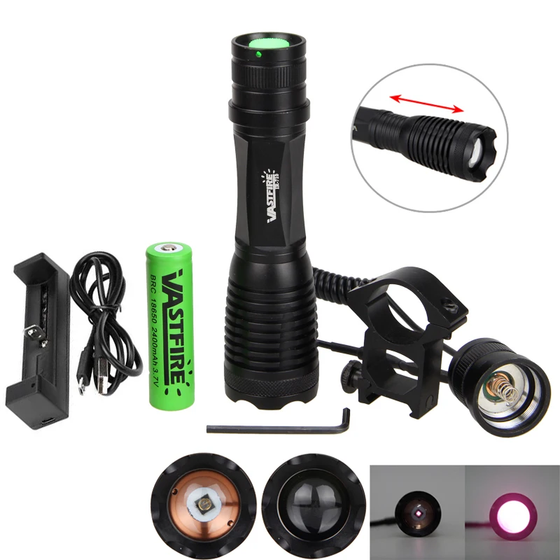 Zoomable Focus 10 W 940 nm LED Infrared Radiation IR Lamp Night Vision Flashlight used with Night Vision Device 18650 battery
Zoomable Focus 10 W 940 nm LED Infrared Radiation IR Lamp Night Vision Flashlight used with Night Vision Device 18650 battery