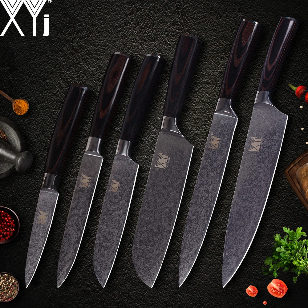 XYj Kitchen Knife Steel Damascus Pattern Chef Slicing Santoku Utility Paring Stainless Steel Knife Meat Shshi Fruit Cooking Tool
XYj Kitchen Knife Steel Damascus Pattern Chef Slicing Santoku Utility Paring Stainless Steel Knife Meat Shshi Fruit Cooking Tool