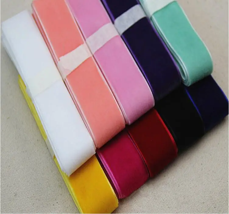 50yards Lot 3/4" 19mm Single Faced Nylon Velvet Ribbon Velour Ribbons Webbing Diy Accessories 12 Colors
50yards Lot 3/4" 19mm Single Faced Nylon Velvet Ribbon Velour Ribbons Webbing Diy Accessories 12 Colors