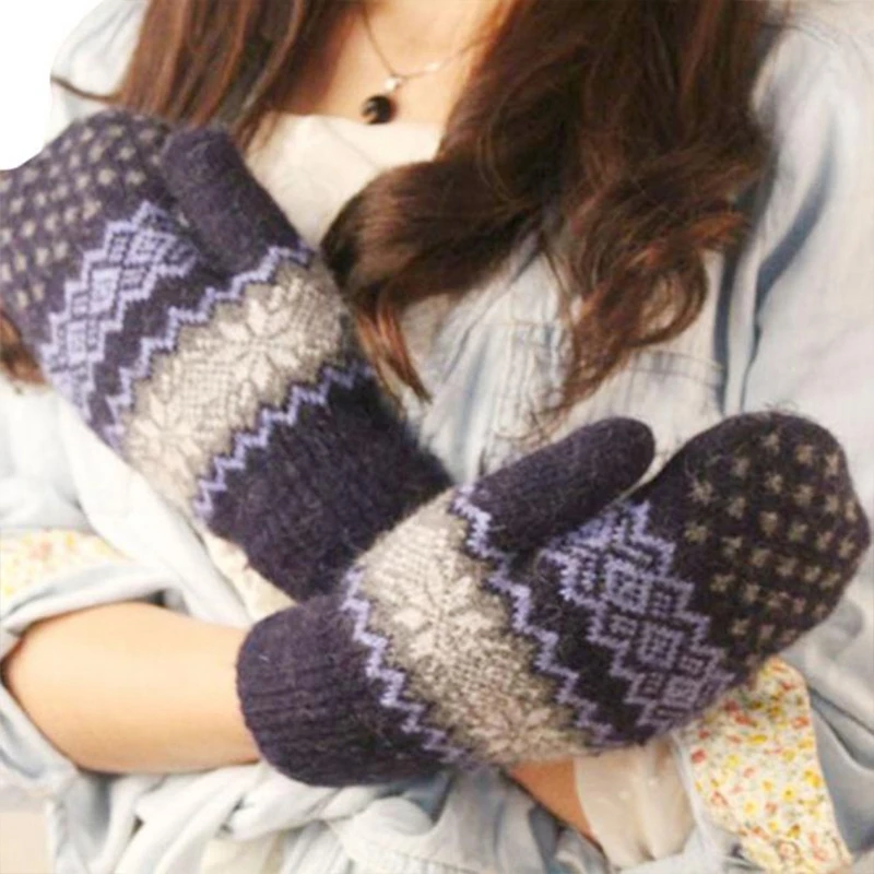 Women Winter Warm Knitted Gloves Christmas Jacquard Mittens Snowflake Gloves Fashion New
Women Winter Warm Knitted Gloves Christmas Jacquard Mittens Snowflake Gloves Fashion New