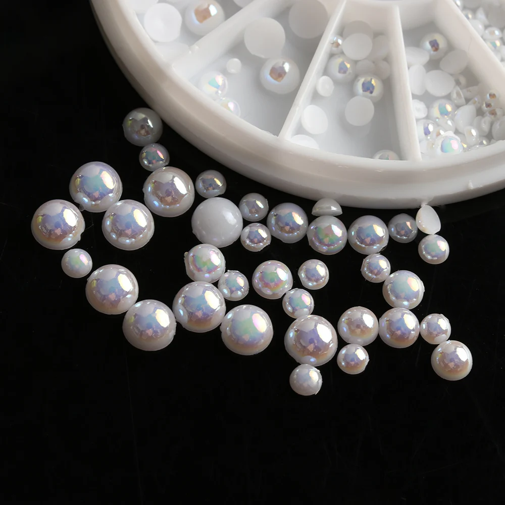 1 Wheel Mixed Size White AB Stones Nail Rhinestone DIY Manicure 3D Pearl Nail Art Decorations Women Beauty Nail Accessories
1 Wheel Mixed Size White AB Stones Nail Rhinestone DIY Manicure 3D Pearl Nail Art Decorations Women Beauty Nail Accessories