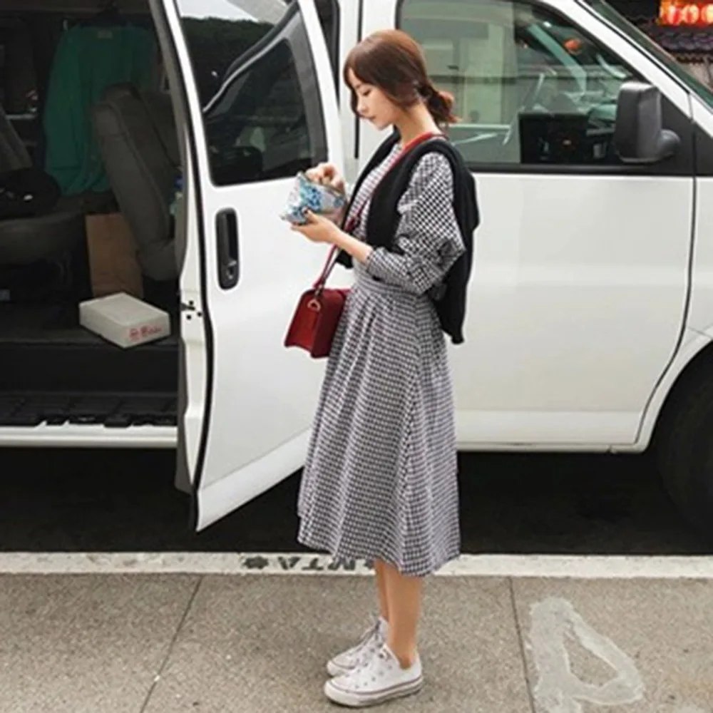 Spring Autumn Women Plaid Dress Casual Long Sleeve Peter Pan Collar Plaid Midi Dress Female Girls Maxi Long Vestidos Plus Size
Spring Autumn Women Plaid Dress Casual Long Sleeve Peter Pan Collar Plaid Midi Dress Female Girls Maxi Long Vestidos Plus Size